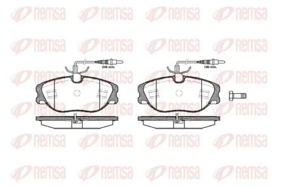 Bremsbelagsatz, Scheibenbremse Vorderachse REMSA 0305.44 Bild Bremsbelagsatz, Scheibenbremse Vorderachse REMSA 0305.44