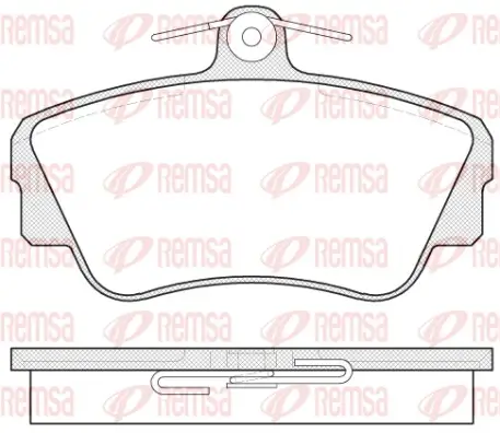 Bremsbelagsatz, Scheibenbremse Vorderachse REMSA 0309.00 Bild Bremsbelagsatz, Scheibenbremse Vorderachse REMSA 0309.00