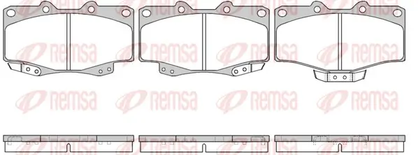 Bremsbelagsatz, Scheibenbremse Vorderachse REMSA 0315.04