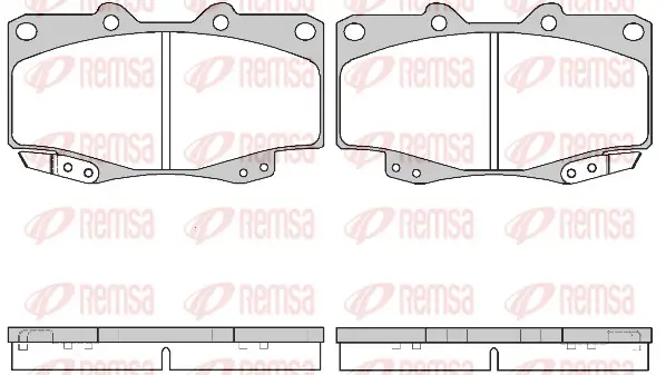 Bremsbelagsatz, Scheibenbremse Vorderachse REMSA 0315.22