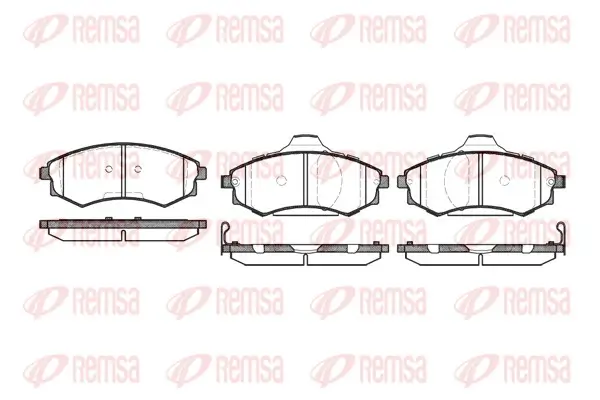 Bremsbelagsatz, Scheibenbremse Vorderachse REMSA 0318.05
