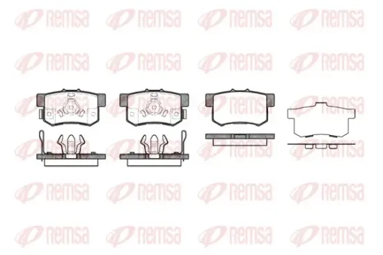 Bremsbelagsatz, Scheibenbremse Hinterachse REMSA 0325.04 Bild Bremsbelagsatz, Scheibenbremse Hinterachse REMSA 0325.04