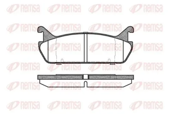 Bremsbelagsatz, Scheibenbremse Hinterachse REMSA 0329.00 Bild Bremsbelagsatz, Scheibenbremse Hinterachse REMSA 0329.00