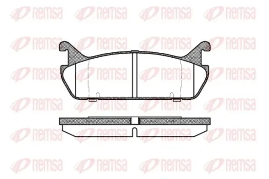 Bremsbelagsatz, Scheibenbremse Hinterachse REMSA 0329.00 Bild Bremsbelagsatz, Scheibenbremse Hinterachse REMSA 0329.00
