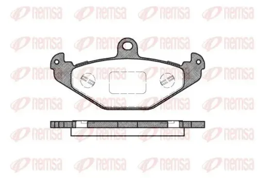 Bremsbelagsatz, Scheibenbremse Hinterachse REMSA 0345.20 Bild Bremsbelagsatz, Scheibenbremse Hinterachse REMSA 0345.20