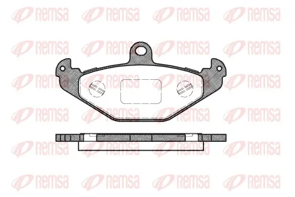 Bremsbelagsatz, Scheibenbremse Hinterachse REMSA 0345.20