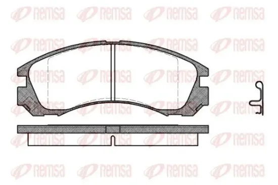 Bremsbelagsatz, Scheibenbremse Vorderachse REMSA 0354.22 Bild Bremsbelagsatz, Scheibenbremse Vorderachse REMSA 0354.22