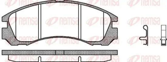 Bremsbelagsatz, Scheibenbremse Vorderachse REMSA 0354.32 Bild Bremsbelagsatz, Scheibenbremse Vorderachse REMSA 0354.32