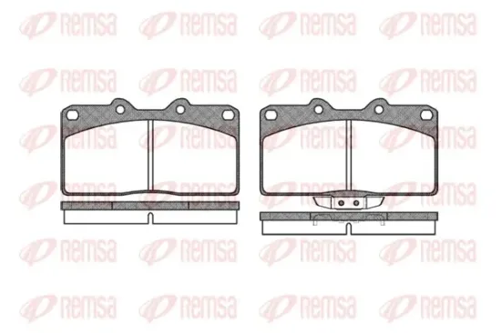 Bremsbelagsatz, Scheibenbremse Vorderachse REMSA 0355.02 Bild Bremsbelagsatz, Scheibenbremse Vorderachse REMSA 0355.02