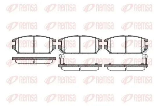 Bremsbelagsatz, Scheibenbremse Hinterachse REMSA 0356.12 Bild Bremsbelagsatz, Scheibenbremse Hinterachse REMSA 0356.12