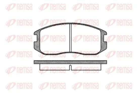 Bremsbelagsatz, Scheibenbremse Vorderachse REMSA 0357.00 Bild Bremsbelagsatz, Scheibenbremse Vorderachse REMSA 0357.00