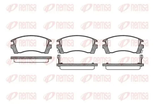 Bremsbelagsatz, Scheibenbremse Vorderachse REMSA 0363.02 Bild Bremsbelagsatz, Scheibenbremse Vorderachse REMSA 0363.02
