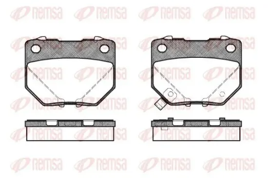 Bremsbelagsatz, Scheibenbremse Hinterachse REMSA 0365.21 Bild Bremsbelagsatz, Scheibenbremse Hinterachse REMSA 0365.21