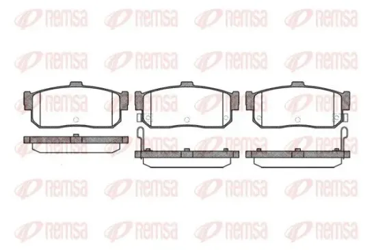 Bremsbelagsatz, Scheibenbremse Hinterachse REMSA 0366.22 Bild Bremsbelagsatz, Scheibenbremse Hinterachse REMSA 0366.22