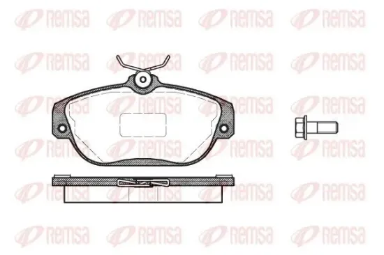 Bremsbelagsatz, Scheibenbremse Vorderachse REMSA 0368.10 Bild Bremsbelagsatz, Scheibenbremse Vorderachse REMSA 0368.10