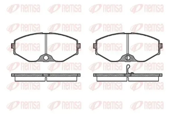 Bremsbelagsatz, Scheibenbremse Vorderachse REMSA 0375.02 Bild Bremsbelagsatz, Scheibenbremse Vorderachse REMSA 0375.02