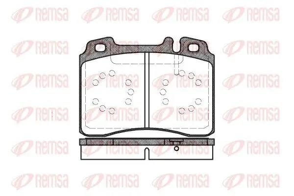 Bremsbelagsatz, Scheibenbremse Vorderachse REMSA 0379.00