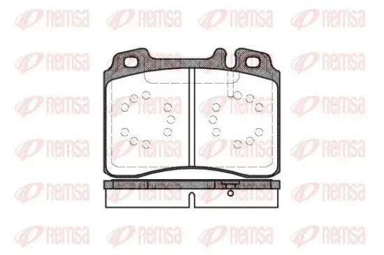 Bremsbelagsatz, Scheibenbremse Vorderachse REMSA 0379.00 Bild Bremsbelagsatz, Scheibenbremse Vorderachse REMSA 0379.00