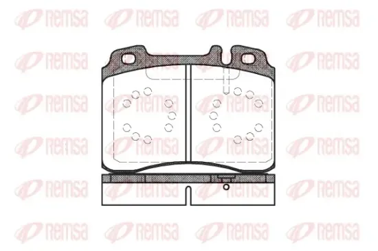 Bremsbelagsatz, Scheibenbremse Vorderachse REMSA 0379.20 Bild Bremsbelagsatz, Scheibenbremse Vorderachse REMSA 0379.20