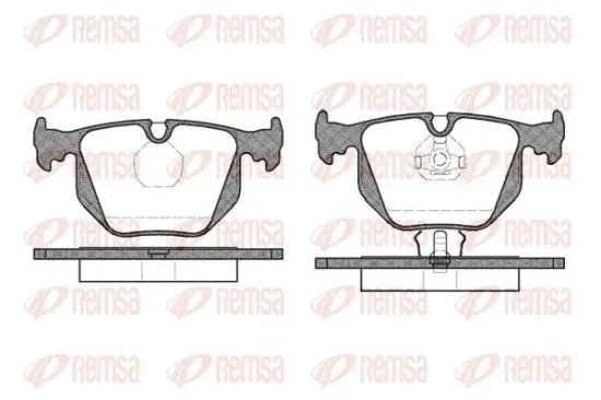 Bremsbelagsatz, Scheibenbremse Hinterachse REMSA 0381.00 Bild Bremsbelagsatz, Scheibenbremse Hinterachse REMSA 0381.00