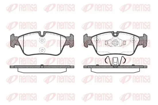 Bremsbelagsatz, Scheibenbremse Vorderachse REMSA 0384.60 Bild Bremsbelagsatz, Scheibenbremse Vorderachse REMSA 0384.60