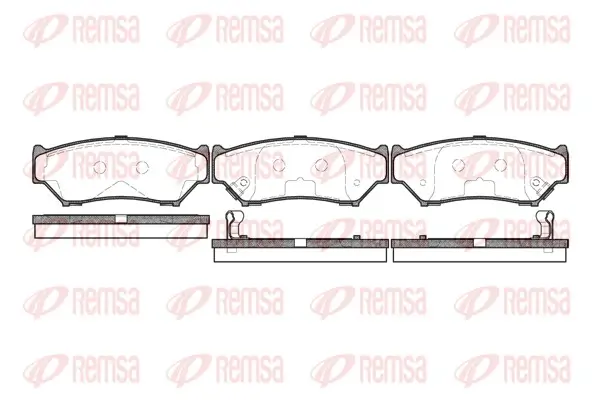 Bremsbelagsatz, Scheibenbremse Vorderachse REMSA 0389.12