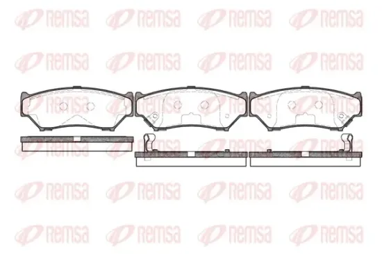 Bremsbelagsatz, Scheibenbremse Vorderachse REMSA 0389.12 Bild Bremsbelagsatz, Scheibenbremse Vorderachse REMSA 0389.12