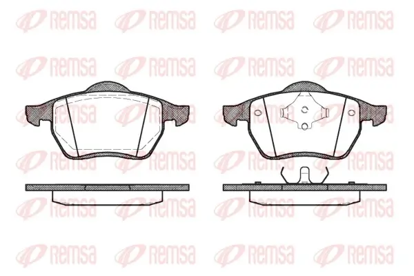 Bremsbelagsatz, Scheibenbremse Vorderachse REMSA 0390.00
