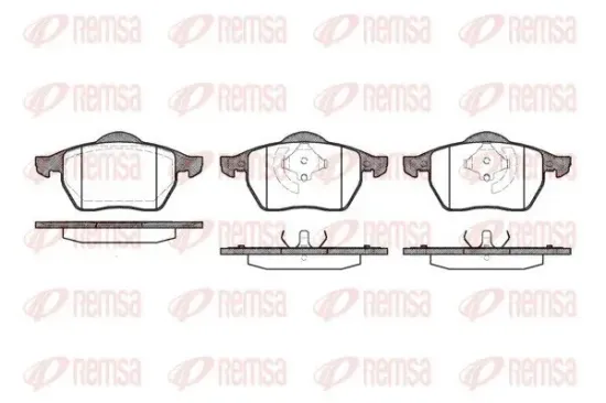 Bremsbelagsatz, Scheibenbremse Vorderachse REMSA 0390.20 Bild Bremsbelagsatz, Scheibenbremse Vorderachse REMSA 0390.20
