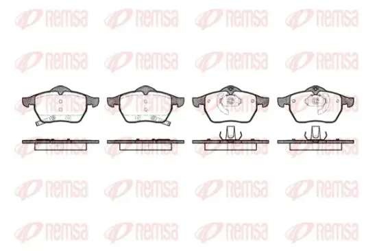 Bremsbelagsatz, Scheibenbremse Vorderachse REMSA 0390.32 Bild Bremsbelagsatz, Scheibenbremse Vorderachse REMSA 0390.32