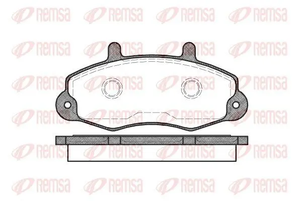 Bremsbelagsatz, Scheibenbremse Vorderachse REMSA 0391.00