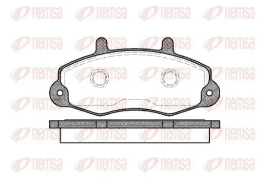Bremsbelagsatz, Scheibenbremse Vorderachse REMSA 0391.00 Bild Bremsbelagsatz, Scheibenbremse Vorderachse REMSA 0391.00
