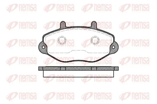 Bremsbelagsatz, Scheibenbremse Vorderachse REMSA 0392.00 Bild Bremsbelagsatz, Scheibenbremse Vorderachse REMSA 0392.00