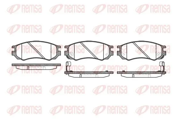 Bremsbelagsatz, Scheibenbremse Vorderachse REMSA 0395.02