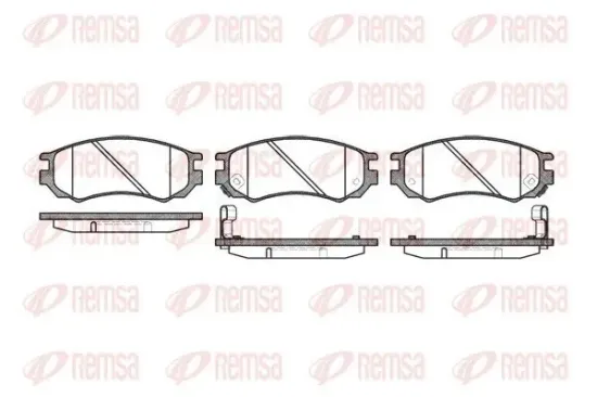 Bremsbelagsatz, Scheibenbremse Vorderachse REMSA 0395.02 Bild Bremsbelagsatz, Scheibenbremse Vorderachse REMSA 0395.02
