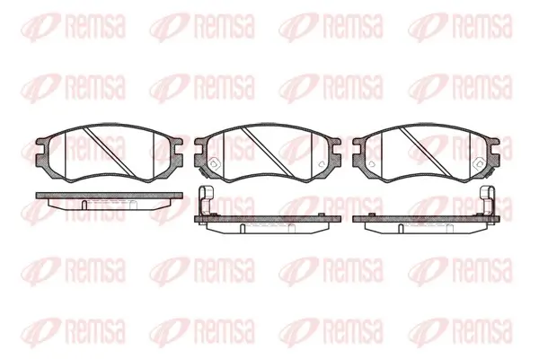 Bremsbelagsatz, Scheibenbremse Vorderachse REMSA 0395.02