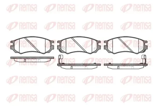 Bremsbelagsatz, Scheibenbremse Vorderachse REMSA 0395.02 Bild Bremsbelagsatz, Scheibenbremse Vorderachse REMSA 0395.02