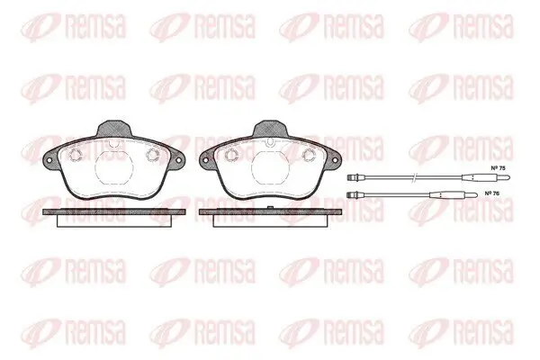 Bremsbelagsatz, Scheibenbremse Vorderachse REMSA 0401.14