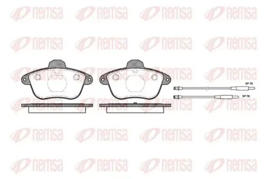 Bremsbelagsatz, Scheibenbremse Vorderachse REMSA 0401.14 Bild Bremsbelagsatz, Scheibenbremse Vorderachse REMSA 0401.14