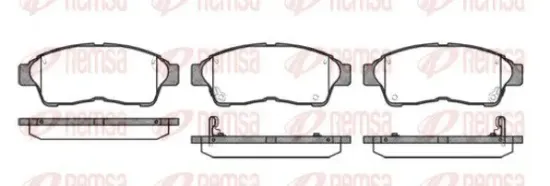 Bremsbelagsatz, Scheibenbremse Vorderachse REMSA 0402.02 Bild Bremsbelagsatz, Scheibenbremse Vorderachse REMSA 0402.02