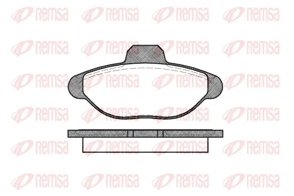Bremsbelagsatz, Scheibenbremse Vorderachse REMSA 0414.00