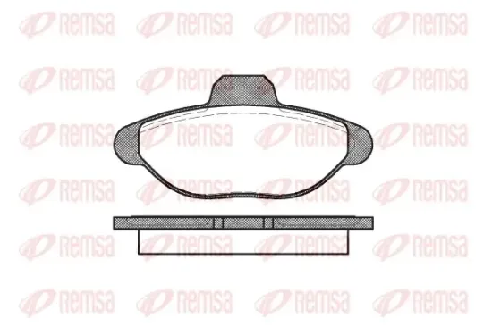 Bremsbelagsatz, Scheibenbremse Vorderachse REMSA 0414.00 Bild Bremsbelagsatz, Scheibenbremse Vorderachse REMSA 0414.00