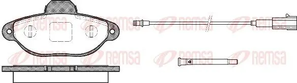 Bremsbelagsatz, Scheibenbremse Vorderachse REMSA 0414.21