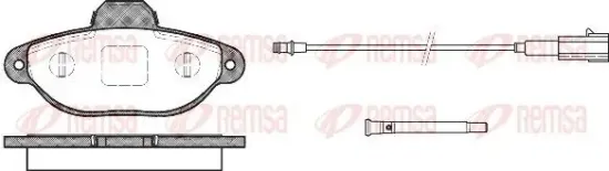 Bremsbelagsatz, Scheibenbremse Vorderachse REMSA 0414.21 Bild Bremsbelagsatz, Scheibenbremse Vorderachse REMSA 0414.21