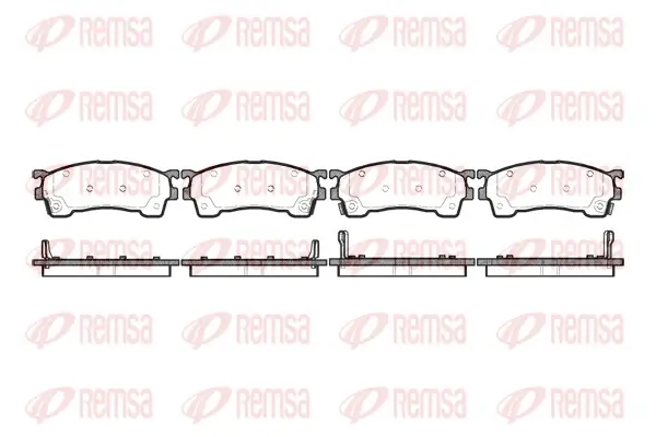 Bremsbelagsatz, Scheibenbremse Vorderachse REMSA 0415.04