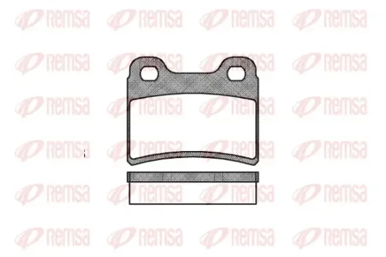 Bremsbelagsatz, Scheibenbremse Hinterachse REMSA 0417.00 Bild Bremsbelagsatz, Scheibenbremse Hinterachse REMSA 0417.00