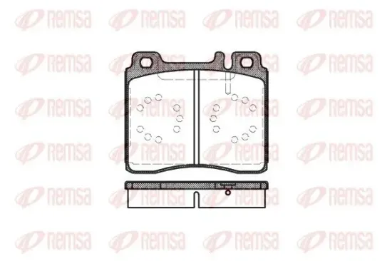 Bremsbelagsatz, Scheibenbremse Vorderachse REMSA 0420.00 Bild Bremsbelagsatz, Scheibenbremse Vorderachse REMSA 0420.00