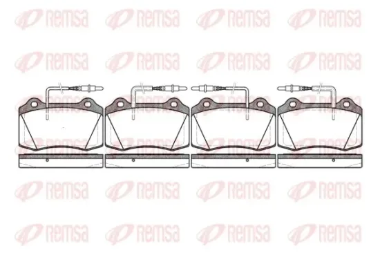 Bremsbelagsatz, Scheibenbremse Vorderachse REMSA 0434.14 Bild Bremsbelagsatz, Scheibenbremse Vorderachse REMSA 0434.14