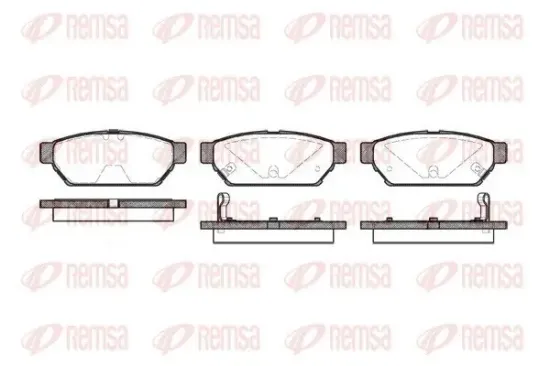 Bremsbelagsatz, Scheibenbremse Hinterachse REMSA 0440.02 Bild Bremsbelagsatz, Scheibenbremse Hinterachse REMSA 0440.02