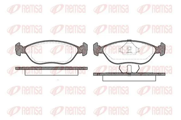 Bremsbelagsatz, Scheibenbremse Vorderachse REMSA 0444.00
